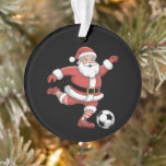 Santa Plays Soccer Christmas Sports Ornament<br><div class="desc">Santa Plays Soccer Christmas Sports</div>
