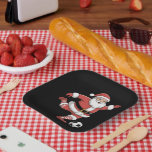 Santa Plays Soccer Christmas Sports Paper Plate<br><div class="desc">Santa Plays Soccer Christmas Sports</div>