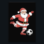 Santa Plays Soccer Christmas Sports Photo Print<br><div class="desc">Santa Plays Soccer Christmas Sports</div>