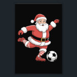 Santa Plays Soccer Christmas Sports Photo Print<br><div class="desc">Santa Plays Soccer Christmas Sports</div>