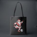 Santa Plays Soccer Christmas Sports Tote Bag<br><div class="desc">Santa Plays Soccer Christmas Sports</div>