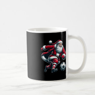 Santa Plays Soccer Sports Christmas Women Men Kids Coffee Mug