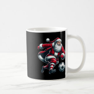 Santa Plays Soccer Sports Christmas Women Men Kids Coffee Mug