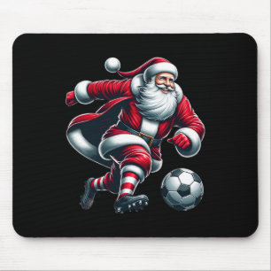 Santa Plays Soccer Sports Christmas Women Men Kids Mouse Pad