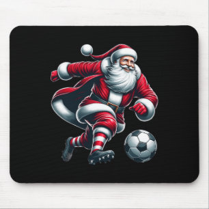 Santa Plays Soccer Sports Christmas Women Men Kids Mouse Pad