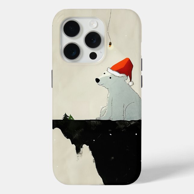 Santa Polar Bear Case-Mate iPhone Case (Back)