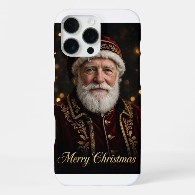 Santa Portrait iPhone 16 Pro Max Case (Back)