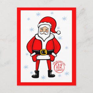 Santa Pose Holiday Postcard