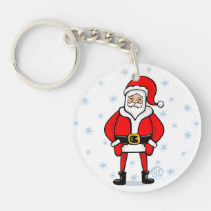 Santa Pose Key Ring