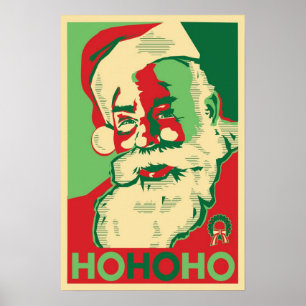 Santa Poster - HoHoHo
