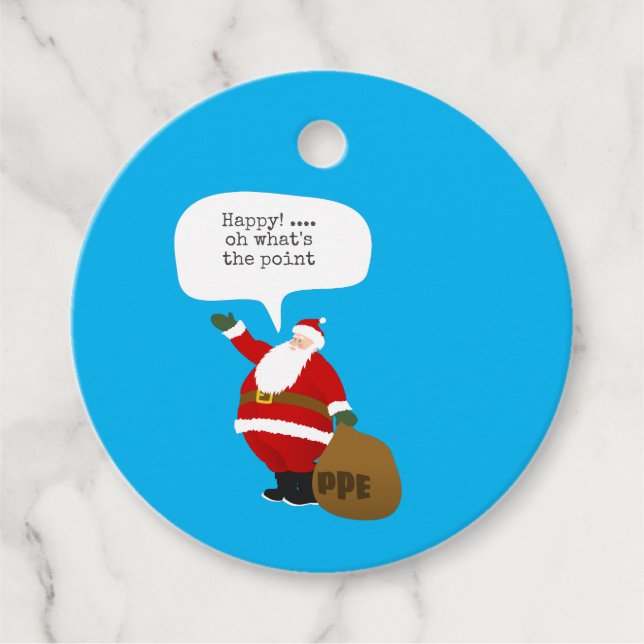 Santa PPE Favour Tags (Front)