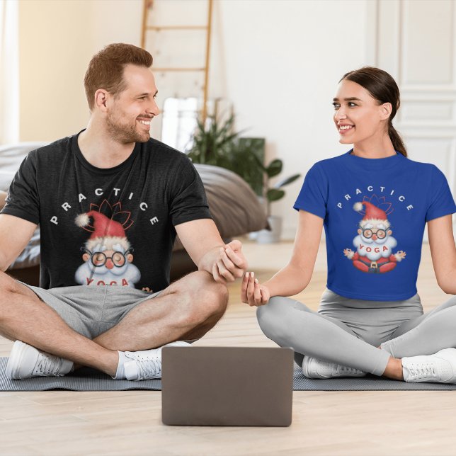 Santa Practicing Yoga Perfect Holiday Fun Xmas  T-Shirt (Creator Uploaded)