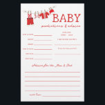 Santa Predictions & Advice Baby Shower Game Flyer<br><div class="desc">Share your predictions and advice to the parents to be with this budget friendly baby shower activity. They will love to look back on the special words you shared with them on such a special day. The design is perfect for a christmas or santa themed baby shower and pairs perfectly...</div>
