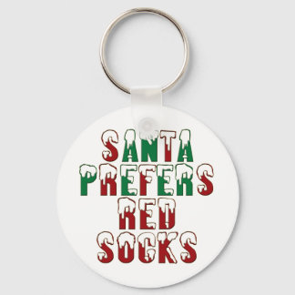 Santa prefers Red Socks funny LOL Chri Key Ring