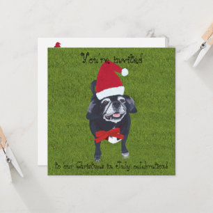 Santa Pug, Christmas in July Celebration Invites