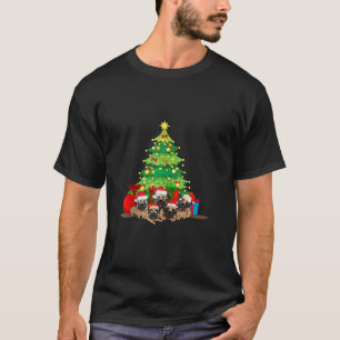 Santa Pug Dog Christmas Merry Pugmas Xmas Tree Lig T-Shirt