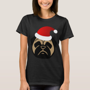 Santa Pug for the Holidays! Pug Santa stickers - p T-Shirt