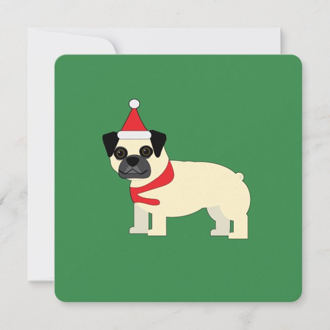 Santa Pug Invitation (Front)
