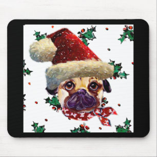 Santa Pug Mouse Pad