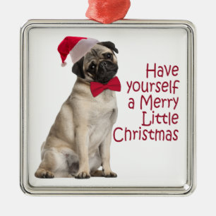 Santa Pug Ornament