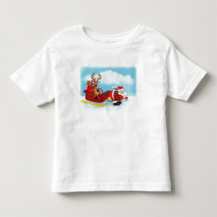 Santa Pulling Sleigh Toddler T-Shirt