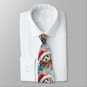Santa Puppy Tie