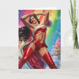 Santa Queen Digital Art Holiday Card