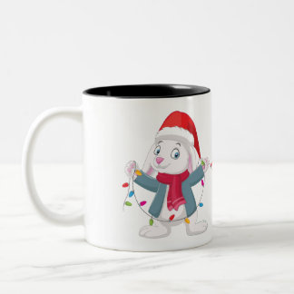 Santa Rabbits Christmas Mug