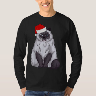 Santa Ragdoll Cat Christmas Pajama Funny Xmas Gift T-Shirt