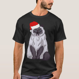 Santa Ragdoll Cat Christmas Pajama Funny Xmas Gift T-Shirt