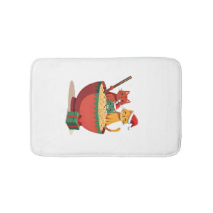 Santa Ramen Cats Anime Christmas Xmas Kids Girls M Bath Mat