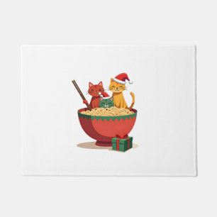 Santa Ramen Cats Anime Christmas Xmas Kids Girls M Doormat