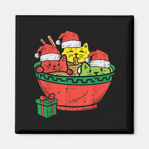 Santa Ramen Cats Anime Christmas Xmas Kids Girls M Magnet