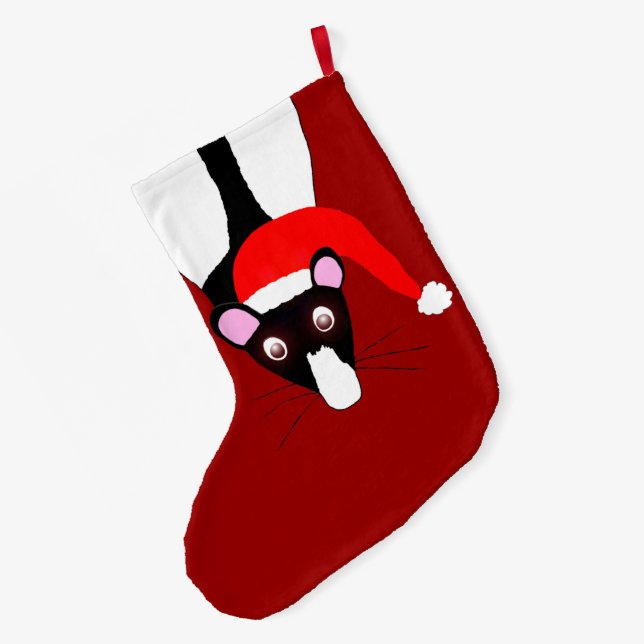Santa rat Christmas stocking (Back (Hanging))
