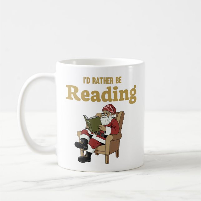 Santa Reading Coffee Mug (Left)