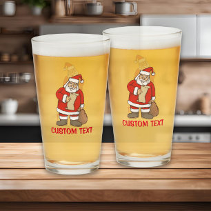 Santa reading glass