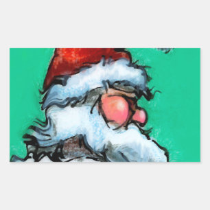 Santa Rectangular Sticker