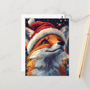 Santa Red Fox Postcard