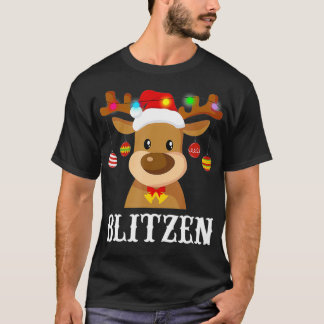 Santa Reindeer Blitzen Xmas Group Costume  T-Shirt
