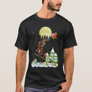 Santa Reindeer Chicken Ugly Sweater Farmer Christm