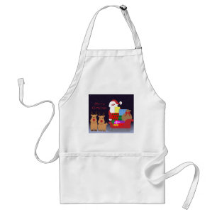 Santa & Reindeer Christmas Apron