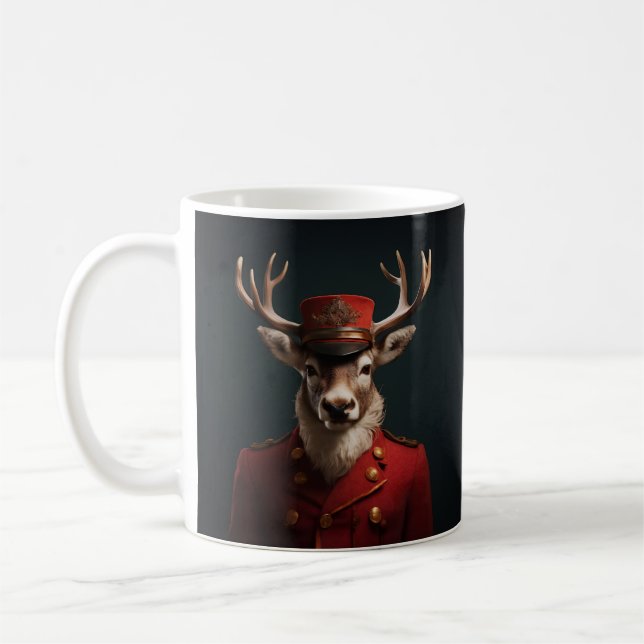 Santa Reindeer Coffee Mug (Left)
