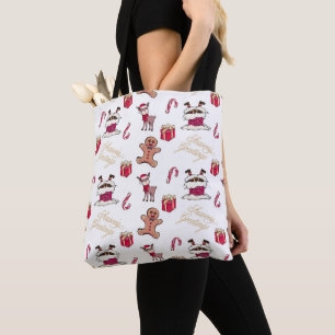 Santa Reindeer Gifts Gingerbread Men Candy Cane Tote Bag