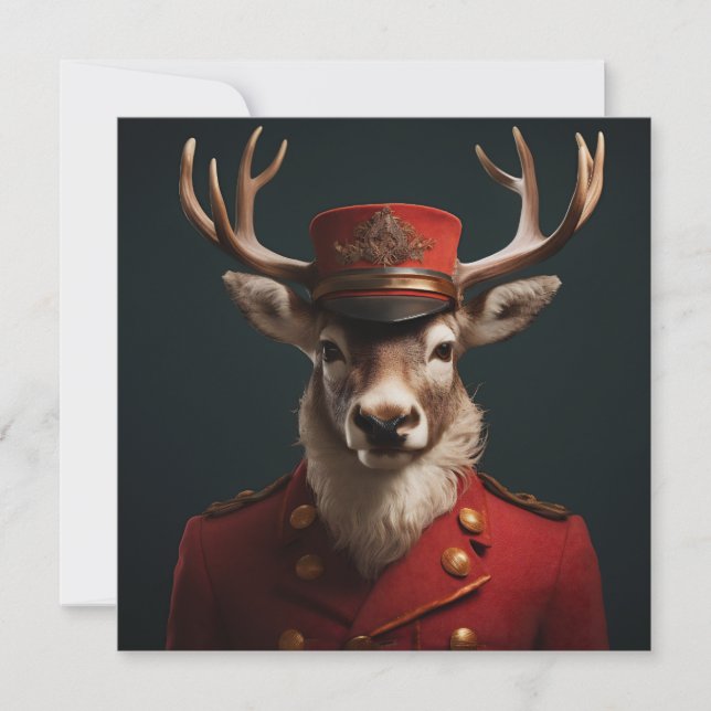 Santa Reindeer Invitation (Front)
