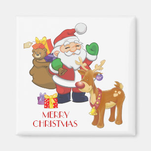 Santa & Reindeer Magnet