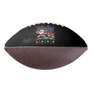 Santa Reindeer Play American Football Ugly Xmas