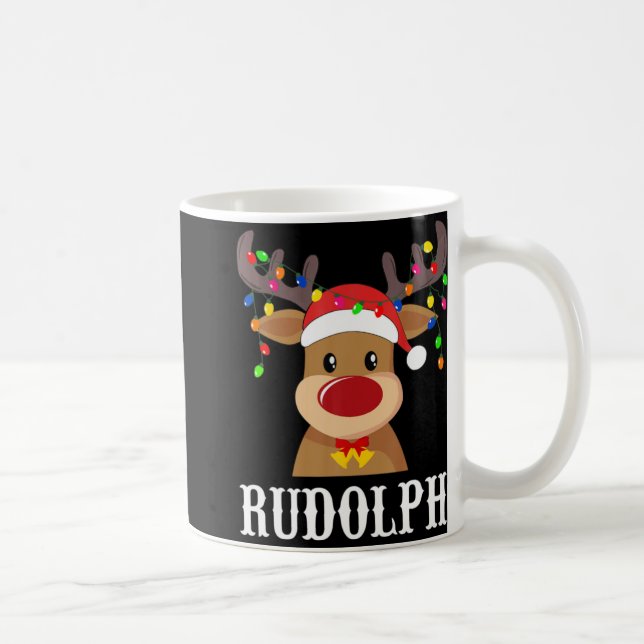 Santa Reindeer Rudolph Xmas Group Costume  Coffee Mug (Right)