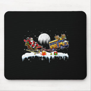 Santa Reindeer School Bus Christmas Driver Team Lo Mouse Pad