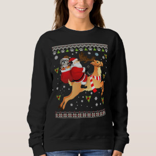 Santa Reindeer Shih Tzu Dog Presents Sweatshirt