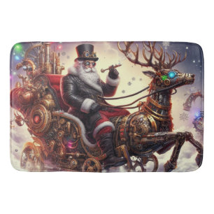 Santa/Reindeer steampunk Christmas/winter Bath Mat